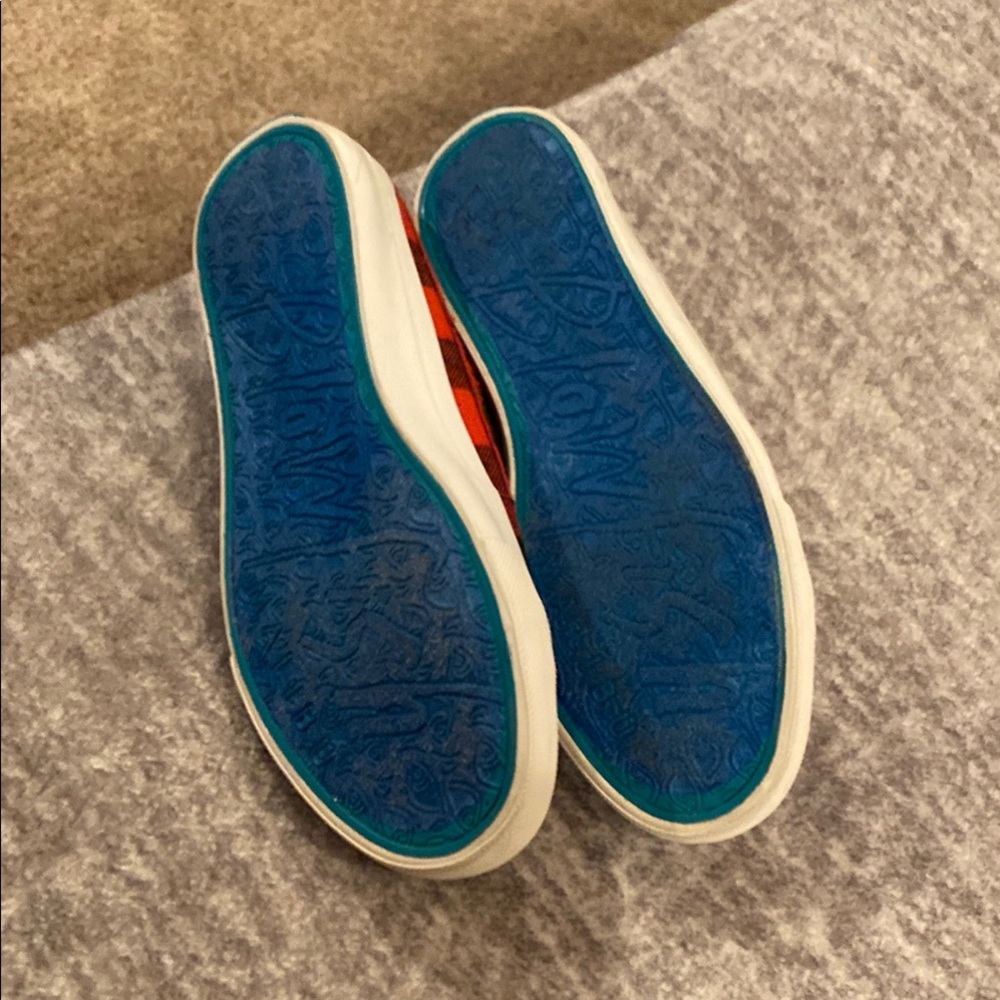 Blowfish Red and Black Plaid Slip-On Sneakers - Picture 4 of 4